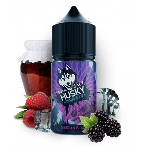 Жидкость Husky Double Ice Salt Siberian Black (Малина Ежевика Лёд) 30 мл 20мг